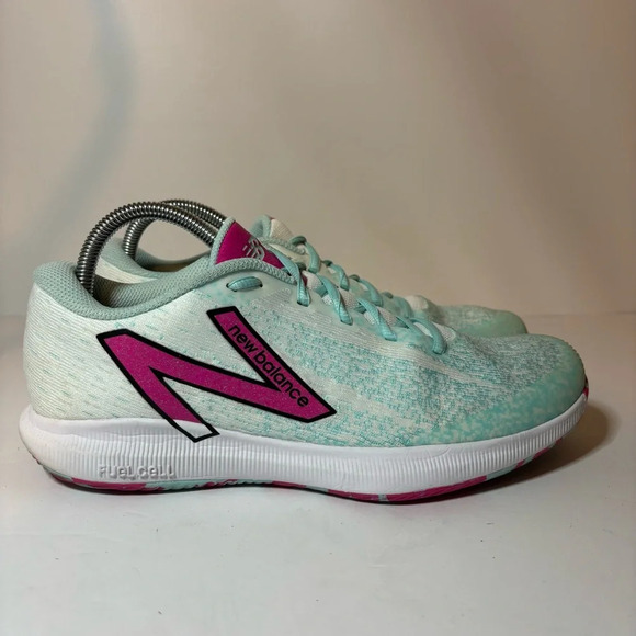New Balance Womens Fuelcell 996 V4 Tennis Shoes WCH996N4 White Pink Blue Sz 10 - Picture 1 of 9